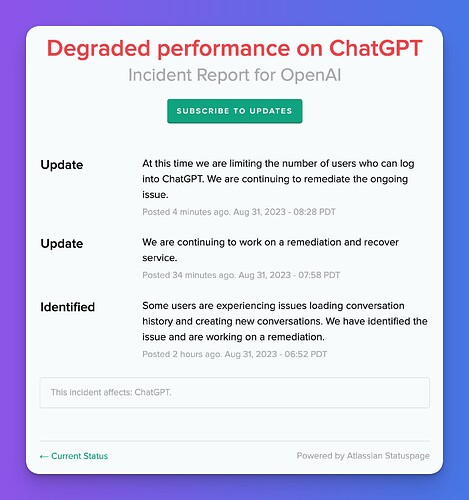OpenAI is currently limiting the number of users who can log into ChatGPT